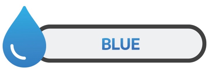 The word "blue" appears alongside a blue drop of liquid
