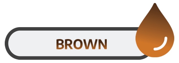 The word "brown" appears alongside a brown drop of liquid