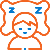 a person sleeps