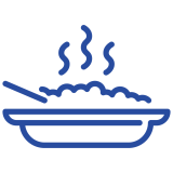 a bowl filled with hot food