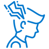 sharp, painful headache