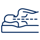 a person laying on their side