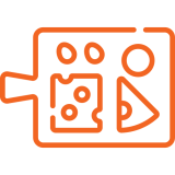 Whole grain crackers with cheese. 