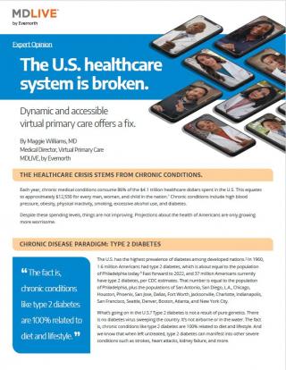 thumbnail image of document entitled "The U.S. healthcare system is broken."