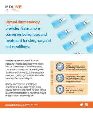 thumbnail for "MDLIVE Dermatology Info Sheet"